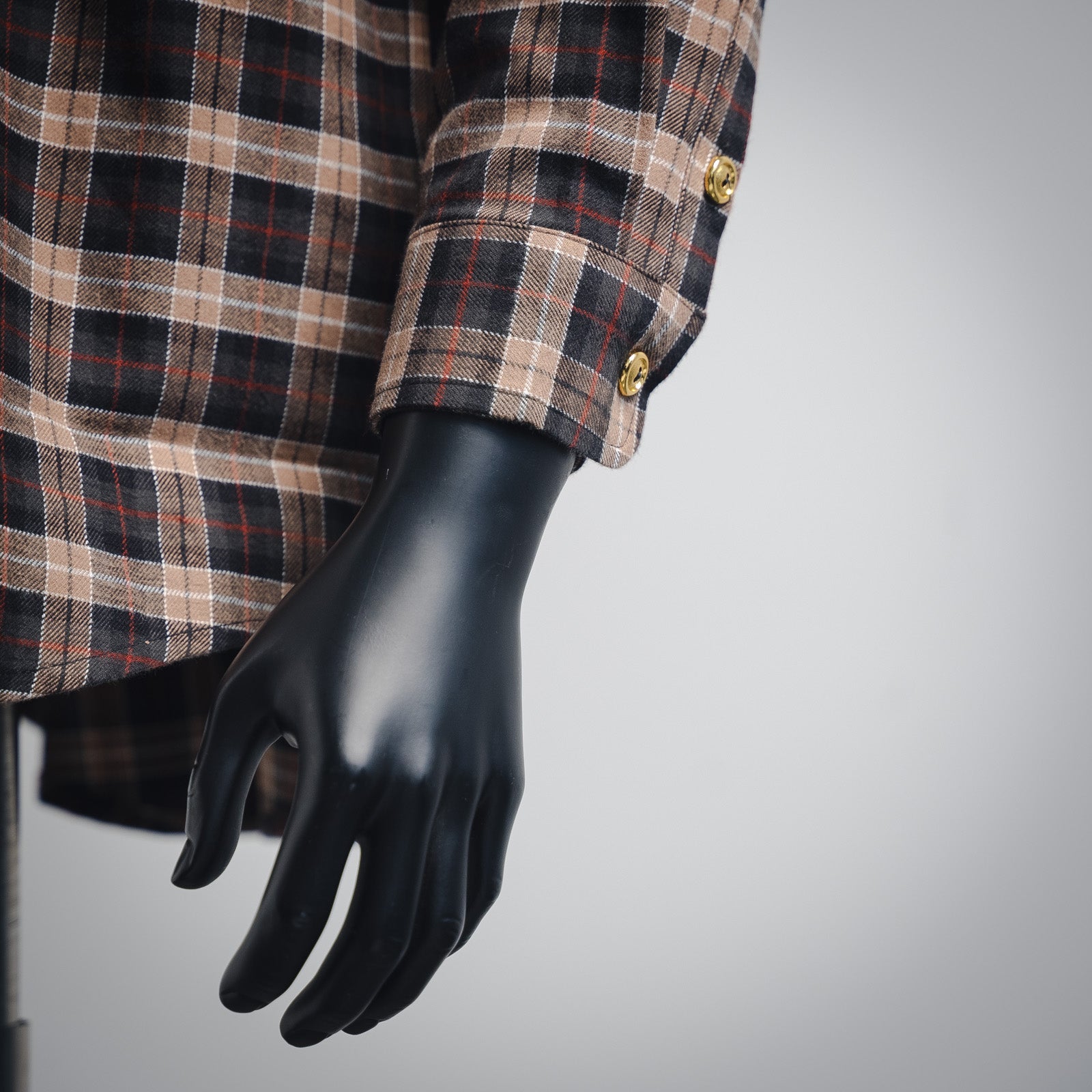 Chemise tartan en laine marron Miu Mi!