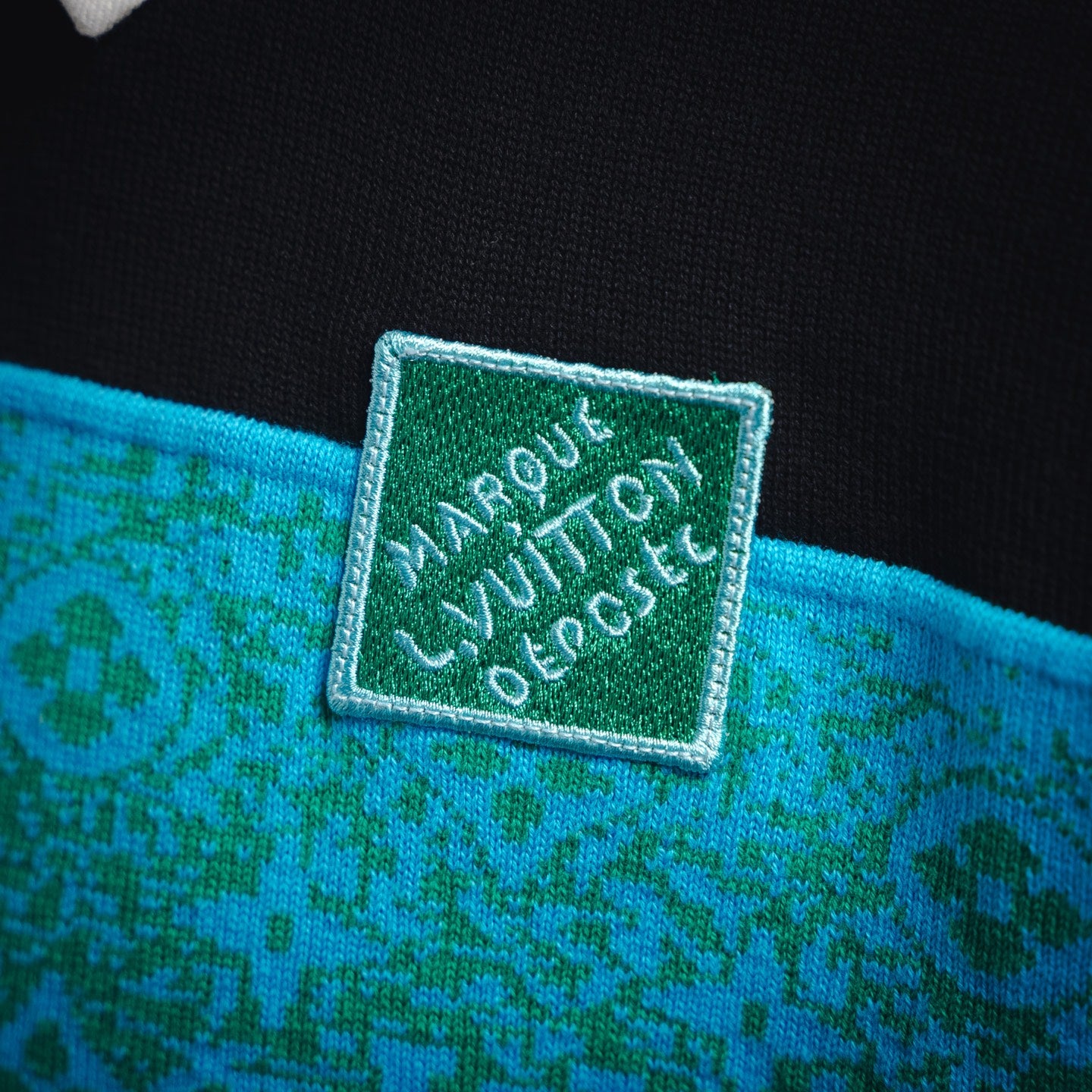 Polo à manches courtes en jacquard irisé
