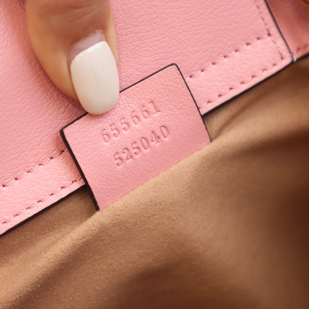 Petit sac fourre-tout Diana de Gucc ! en cuir rose thé