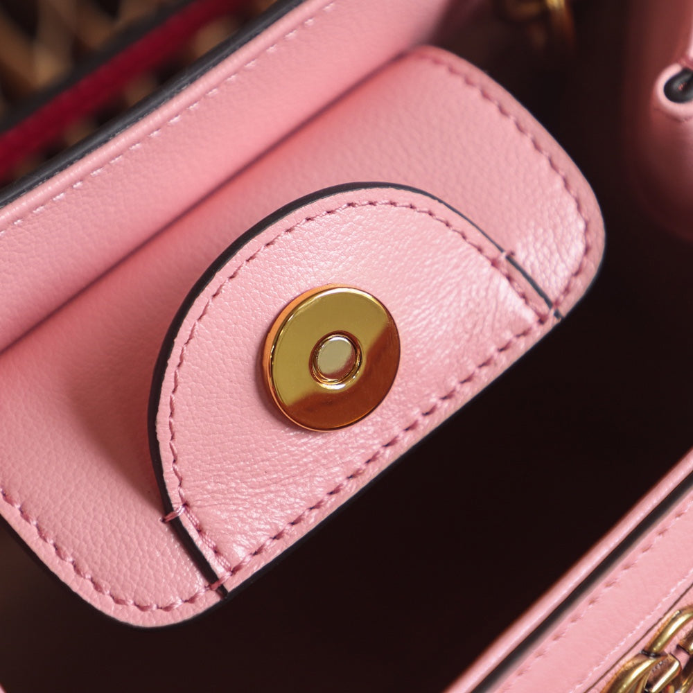 Petit sac fourre-tout Diana de Gucc ! en cuir rose thé