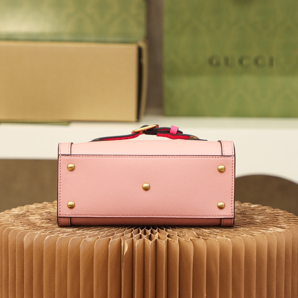 Petit sac fourre-tout Diana de Gucc ! en cuir rose thé