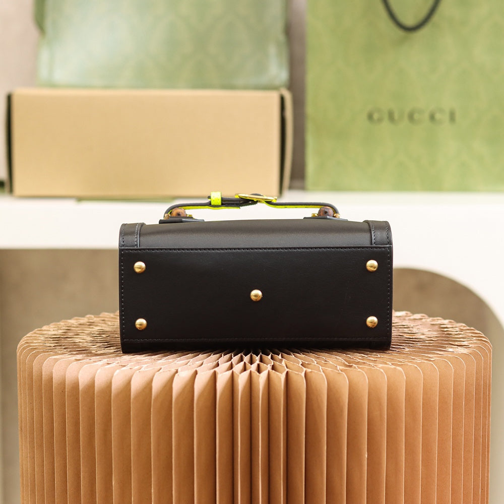 Petit sac fourre-tout Diana de Gucc ! en cuir noir