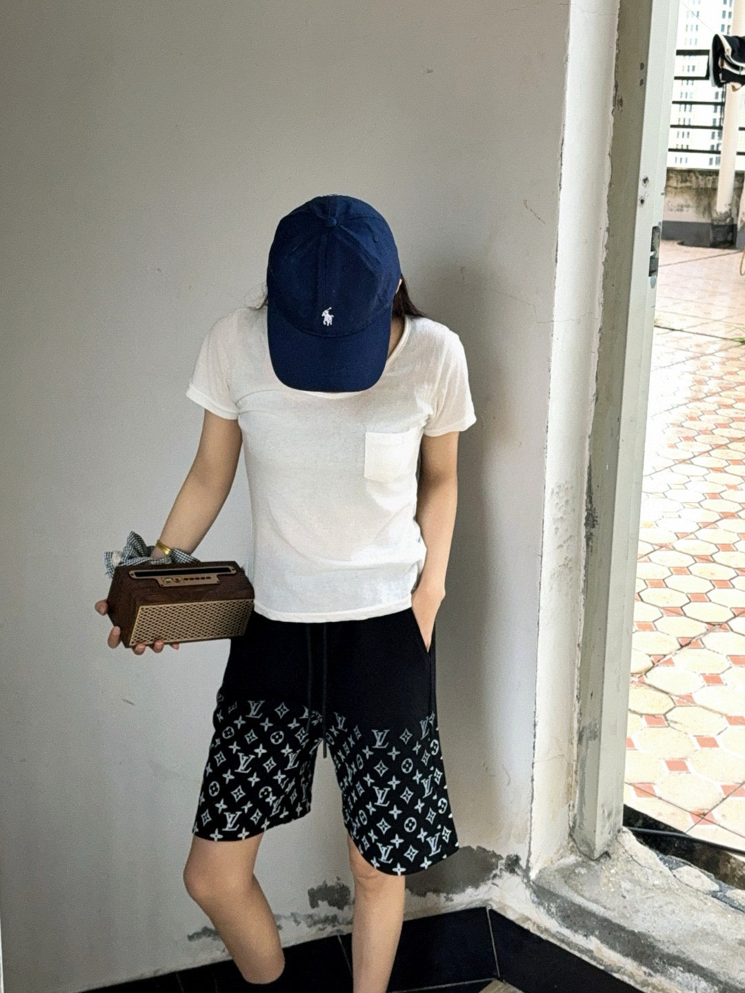Short avec logo monogramme LV