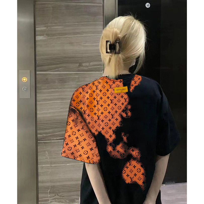 تي شيرت LV Old Flower بأكمام قصيرة