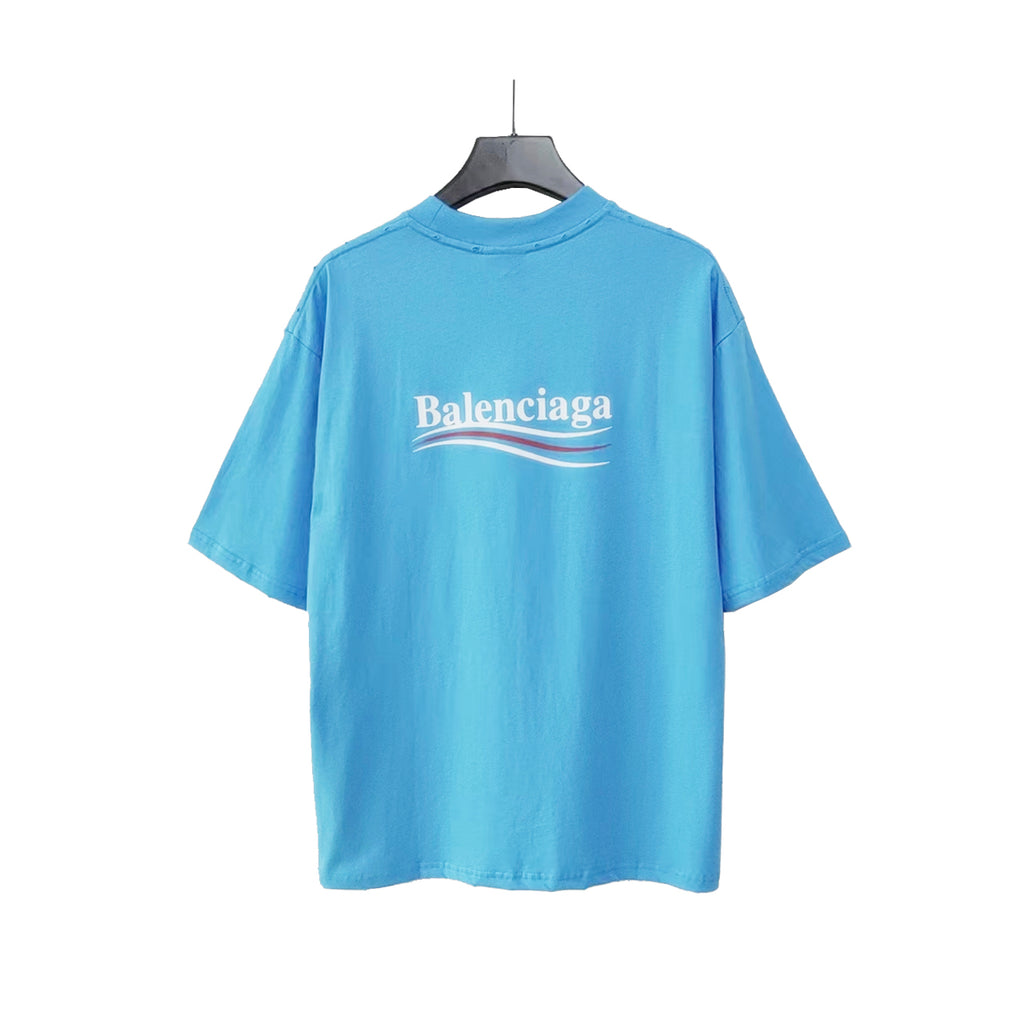 Balenciaga! Ripped Short Sleeve T-shirt