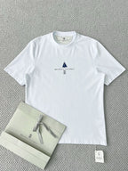 T-shirt à manches courtes en coton avec logo Brunello Cucinell!