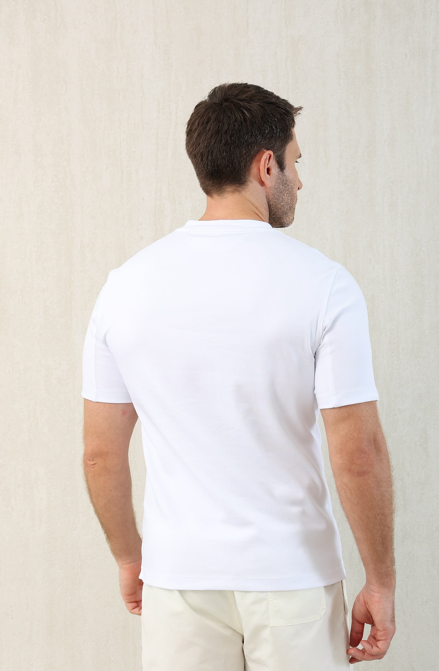 T-shirt à manches courtes en coton avec logo Brunello Cucinell!