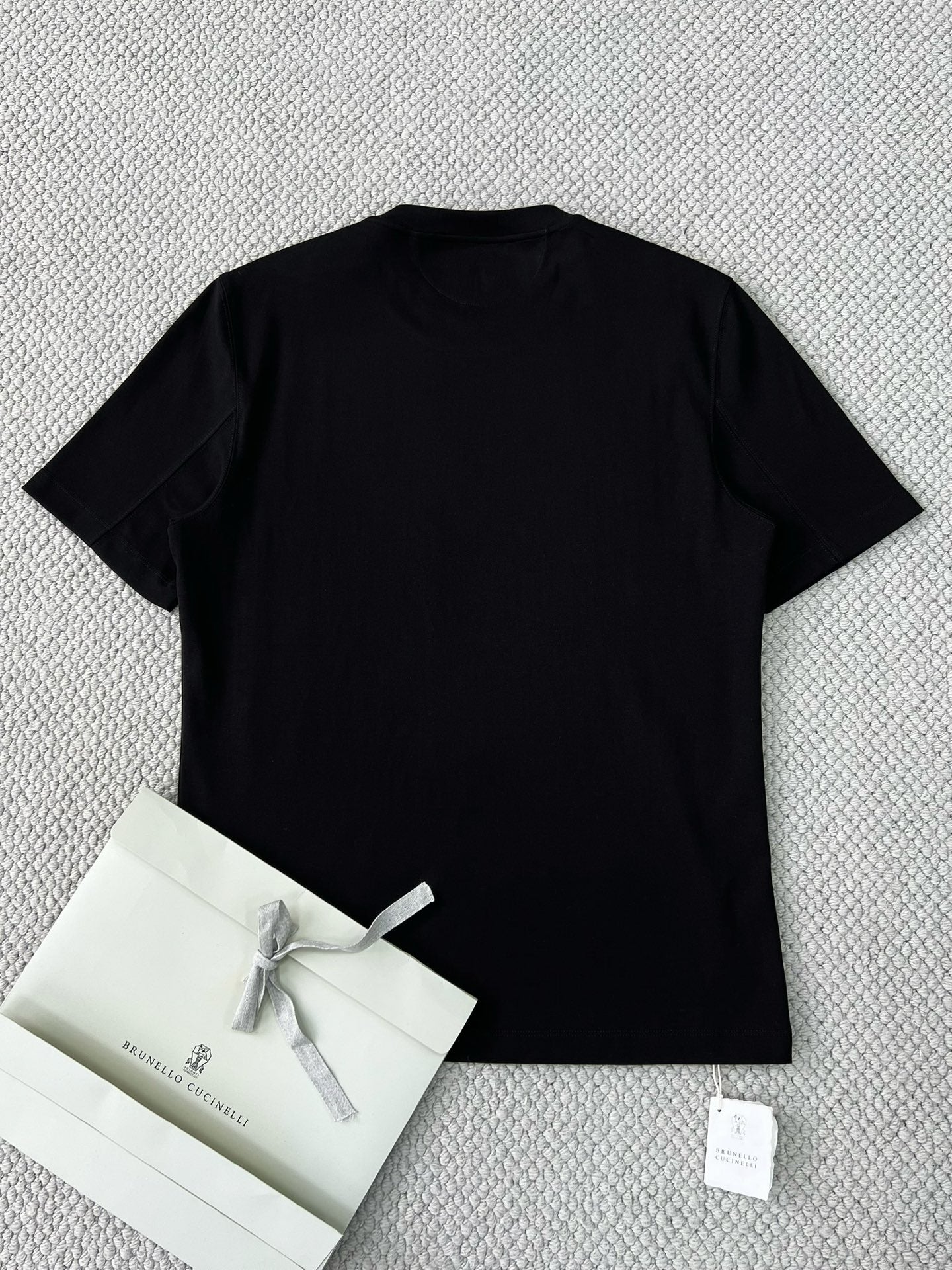T-shirt à manches courtes en coton avec logo Brunello Cucinell!