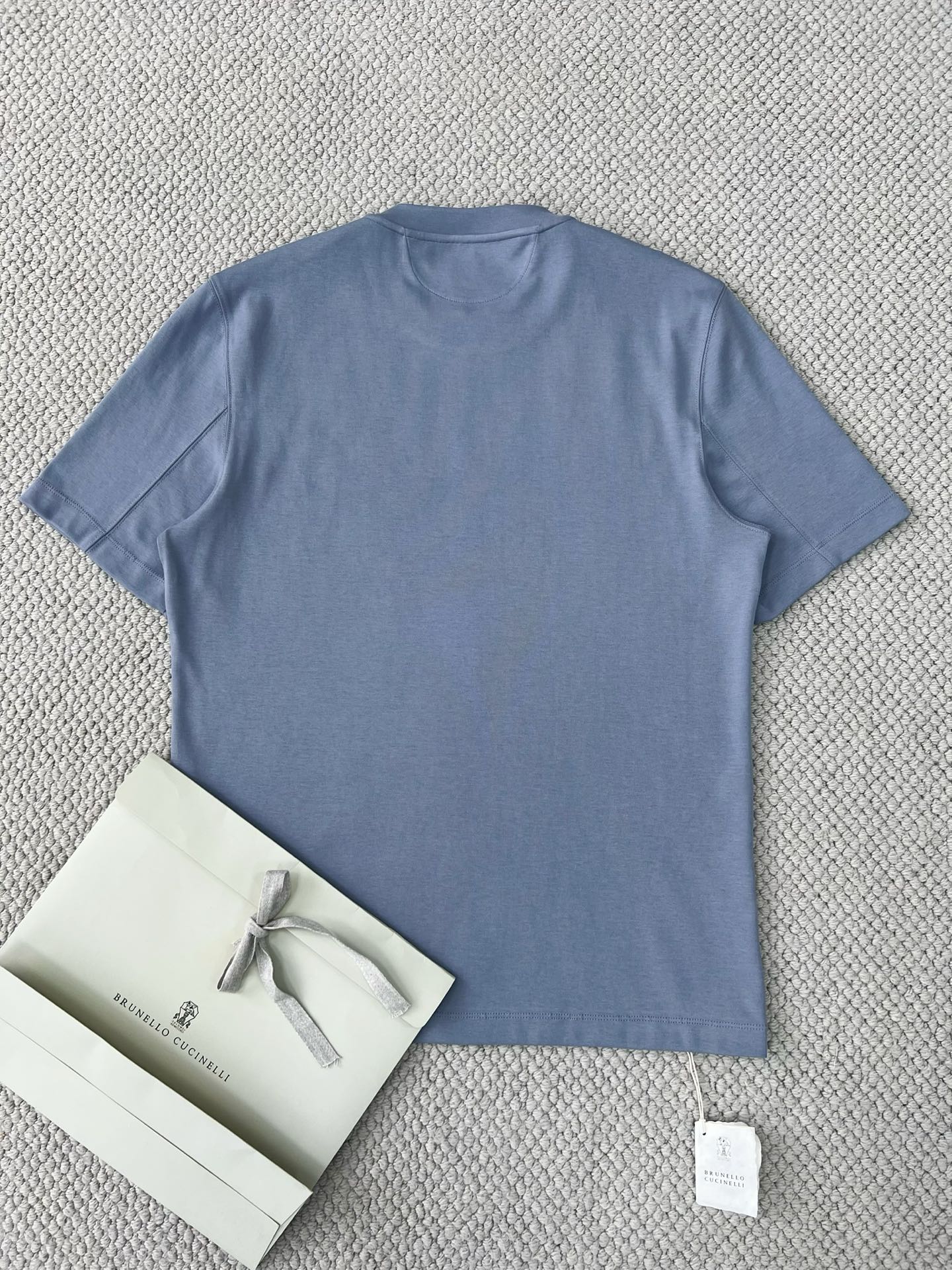 T-shirt à manches courtes en coton avec logo Brunello Cucinell!