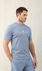 T-shirt à manches courtes en coton avec logo Brunello Cucinell!