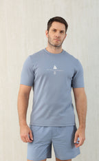 T-shirt à manches courtes en coton avec logo Brunello Cucinell!