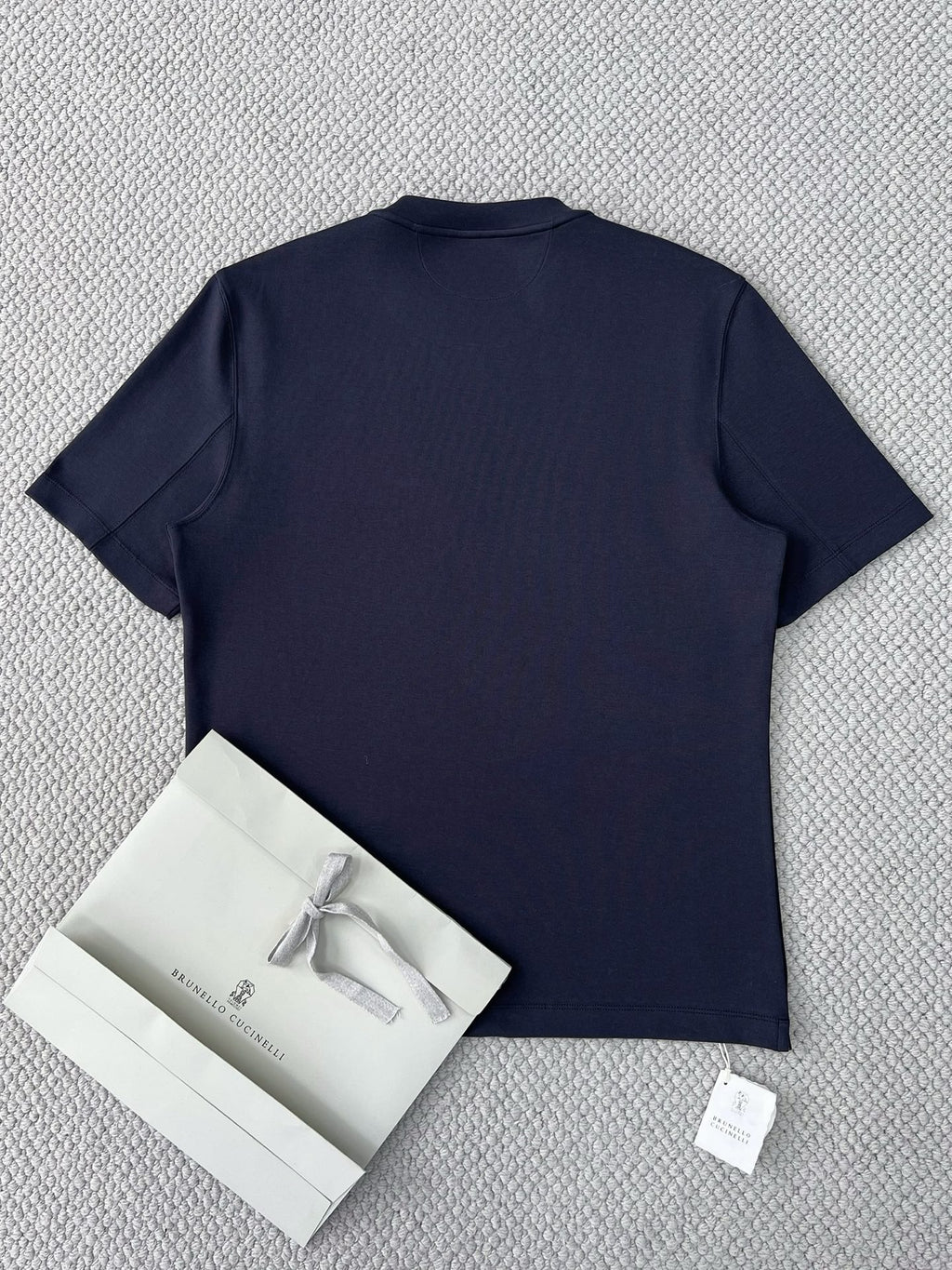 T-shirt à manches courtes en coton avec logo Brunello Cucinell!