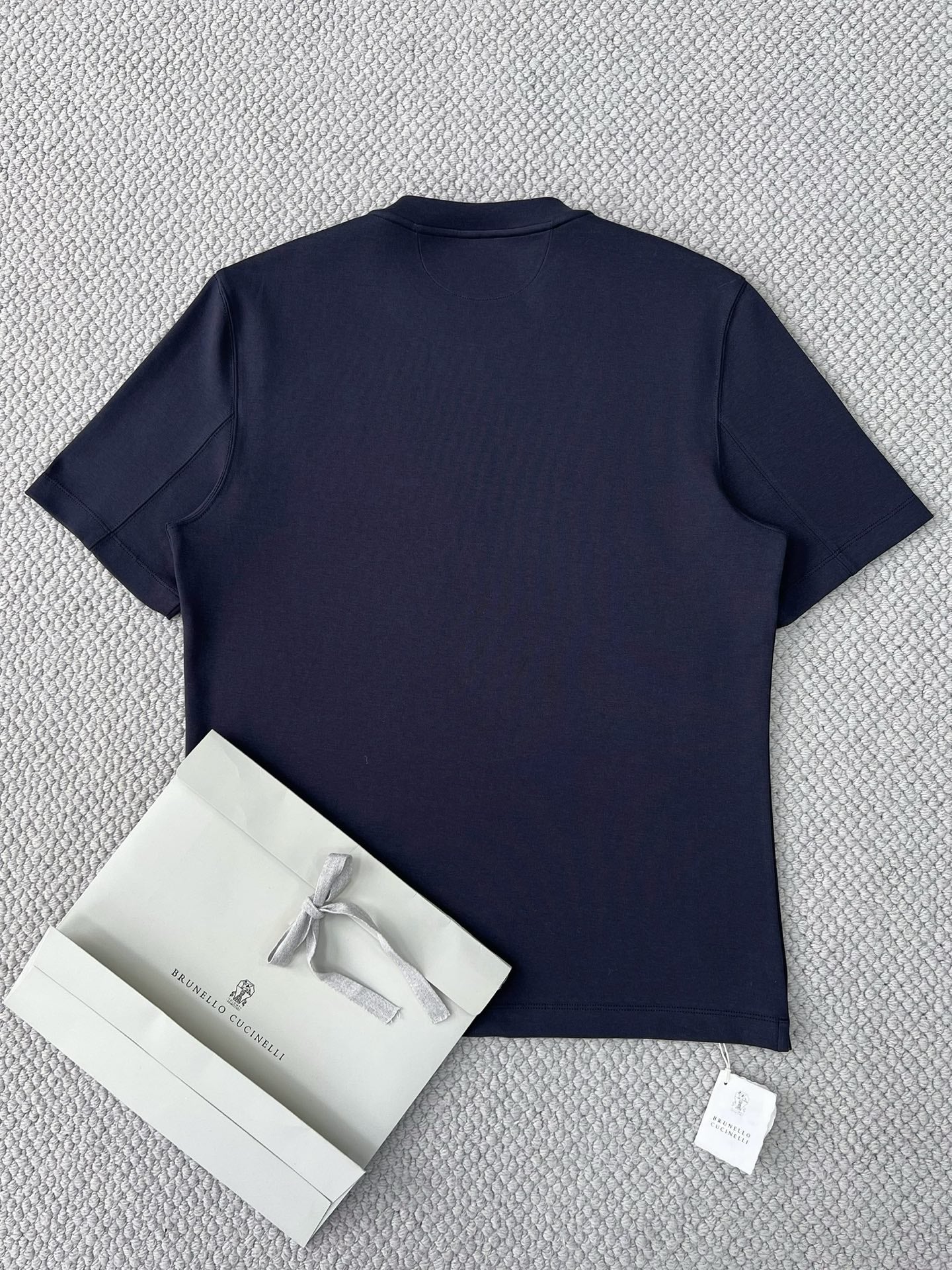 T-shirt à manches courtes en coton avec logo Brunello Cucinell!