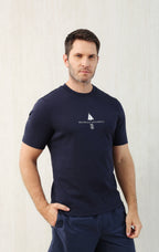 T-shirt à manches courtes en coton avec logo Brunello Cucinell!