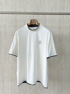 T-shirt ras du cou avec plaque logo Brunello Cucinell!
