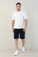 T-shirt ras du cou avec plaque logo Brunello Cucinell!