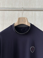 T-shirt ras du cou avec plaque logo Brunello Cucinell!
