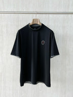 T-shirt ras du cou avec plaque logo Brunello Cucinell!