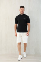 T-shirt ras du cou avec plaque logo Brunello Cucinell!