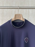 T-shirt ras du cou avec plaque logo Brunello Cucinell!