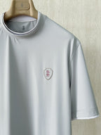 T-shirt ras du cou avec plaque logo Brunello Cucinell!