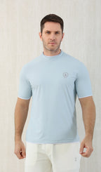 T-shirt ras du cou avec plaque logo Brunello Cucinell!