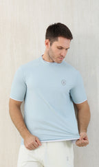 T-shirt ras du cou avec plaque logo Brunello Cucinell!