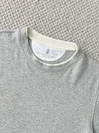 T-shirt à manches courtes et col ras du cou Brunello Cucinell! Fit