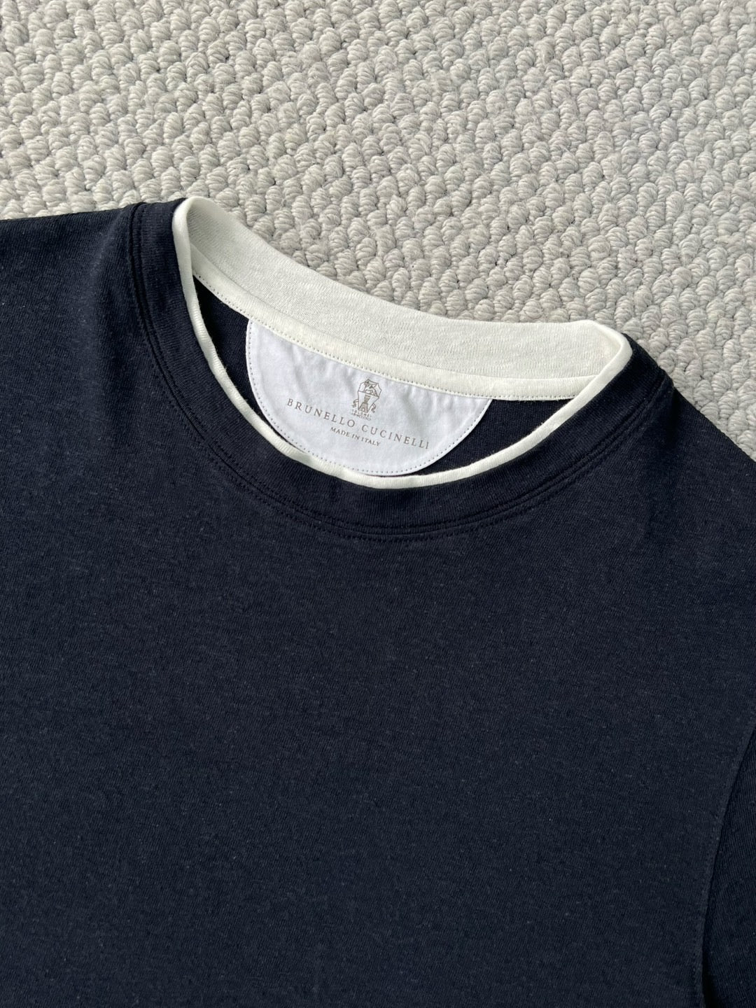 T-shirt à manches courtes et col ras du cou Brunello Cucinell! Fit