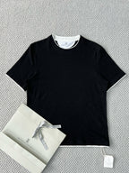 T-shirt à manches courtes et col ras du cou Brunello Cucinell! Fit