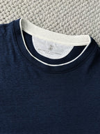T-shirt à manches courtes et col ras du cou Brunello Cucinell! Fit