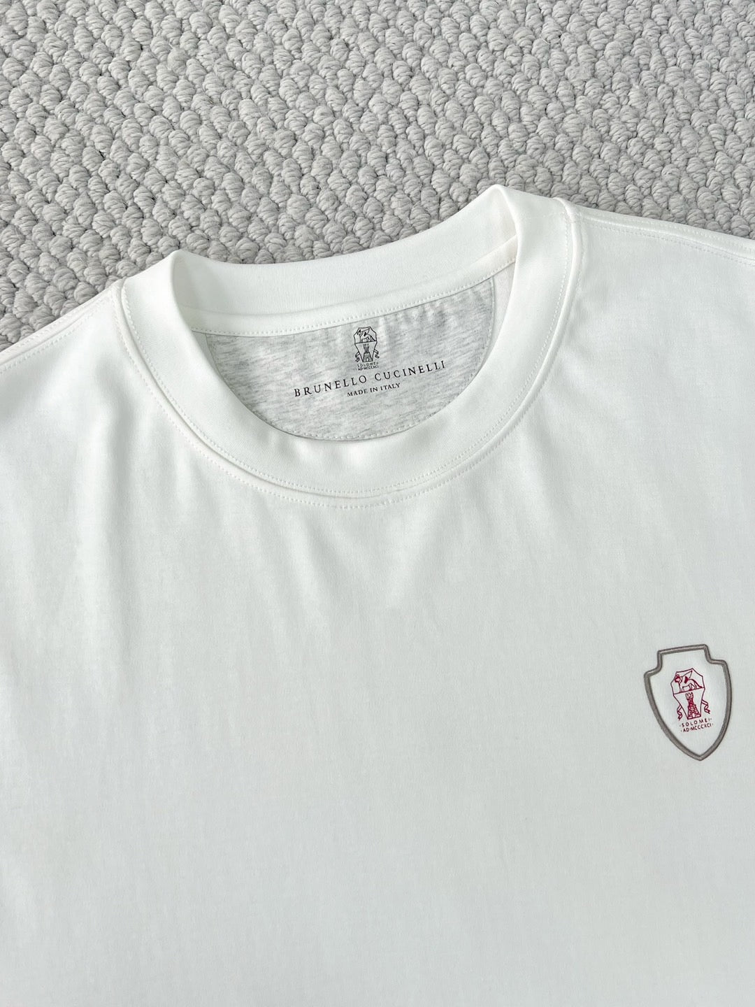 T-shirt de tennis en jersey technique à imprimé logo Brunello Cucinell !