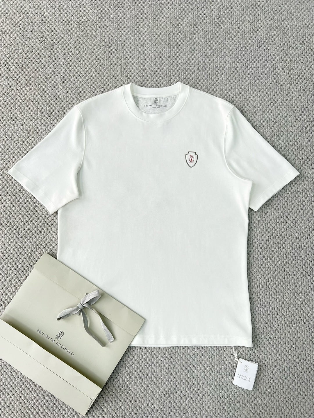 T-shirt de tennis en jersey technique à imprimé logo Brunello Cucinell !