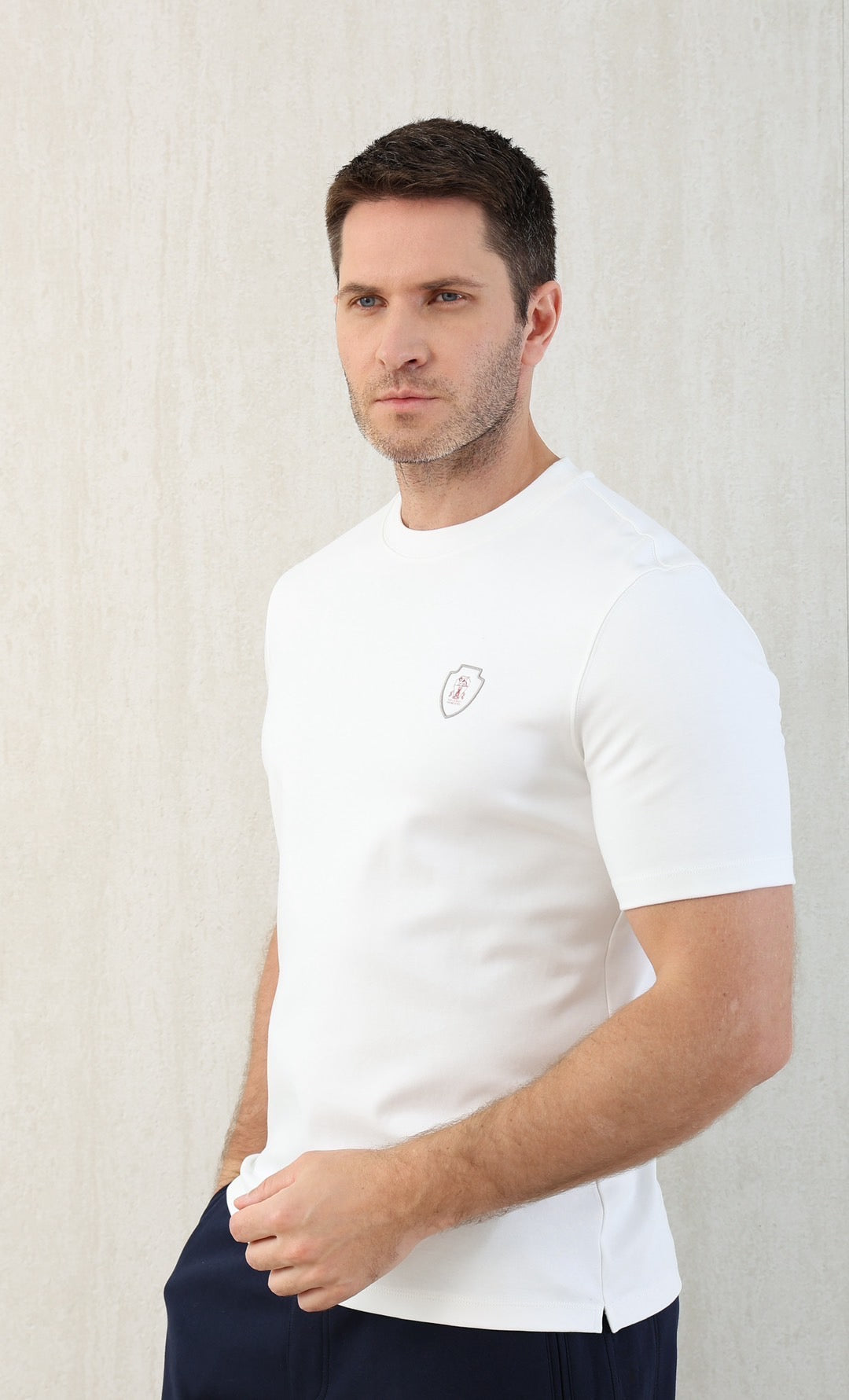 T-shirt de tennis en jersey technique à imprimé logo Brunello Cucinell !