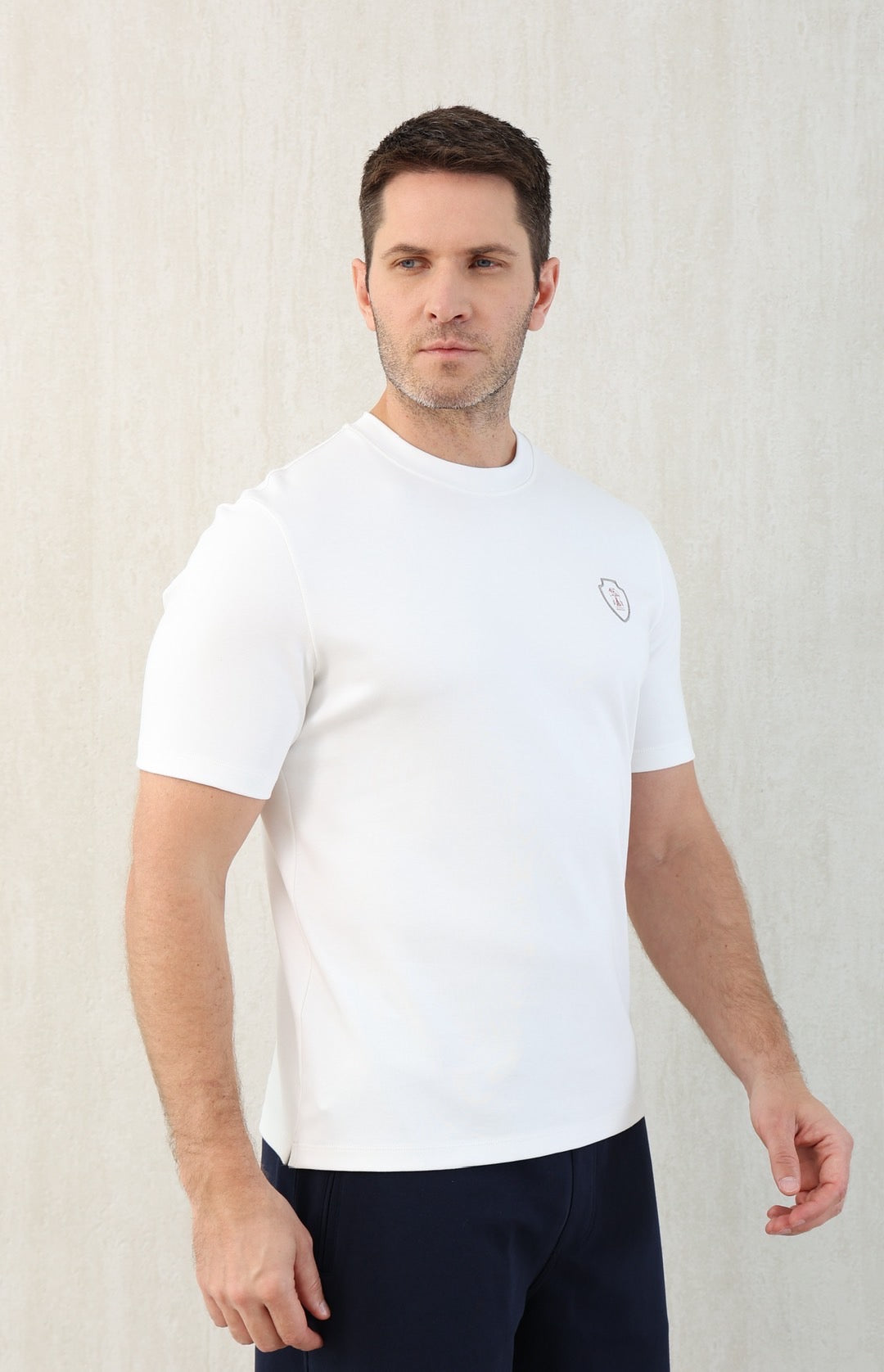 T-shirt de tennis en jersey technique à imprimé logo Brunello Cucinell !