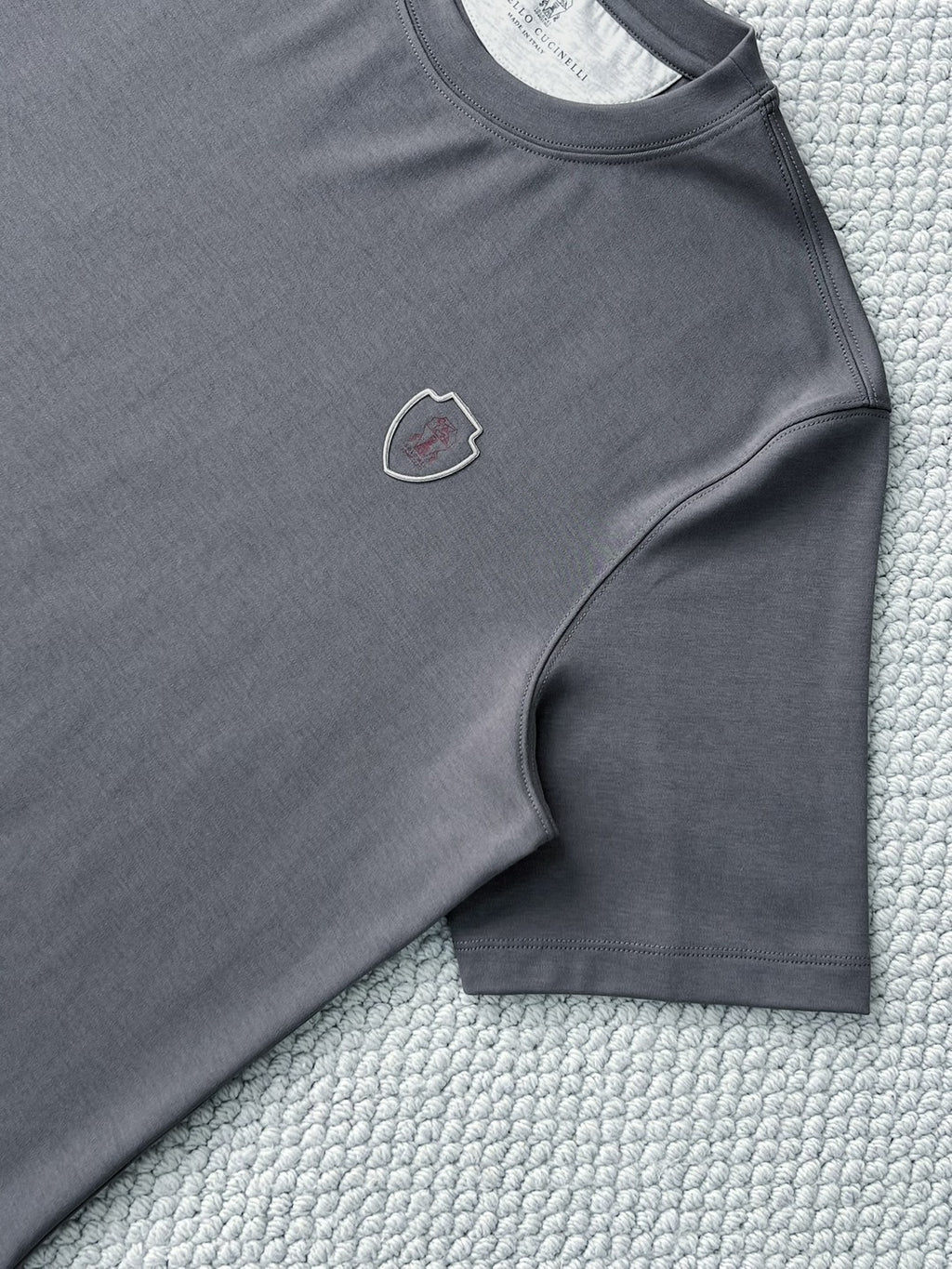 T-shirt de tennis en jersey technique à imprimé logo Brunello Cucinell !