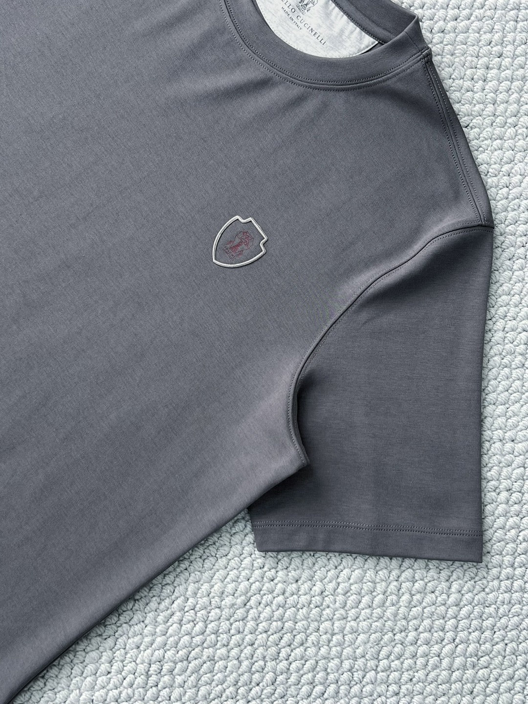 T-shirt de tennis en jersey technique à imprimé logo Brunello Cucinell !