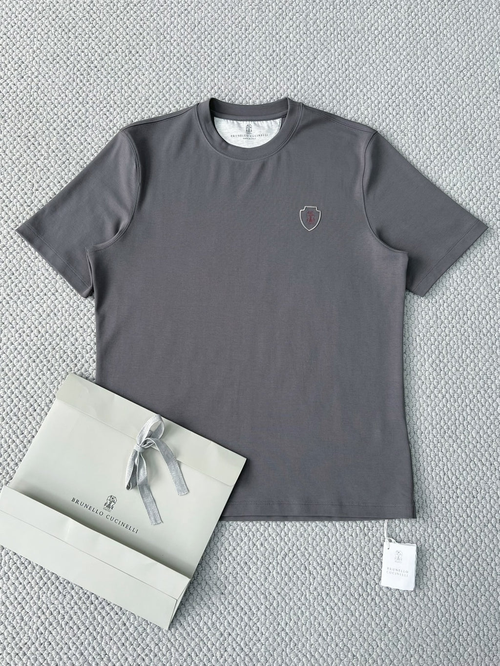 T-shirt de tennis en jersey technique à imprimé logo Brunello Cucinell !