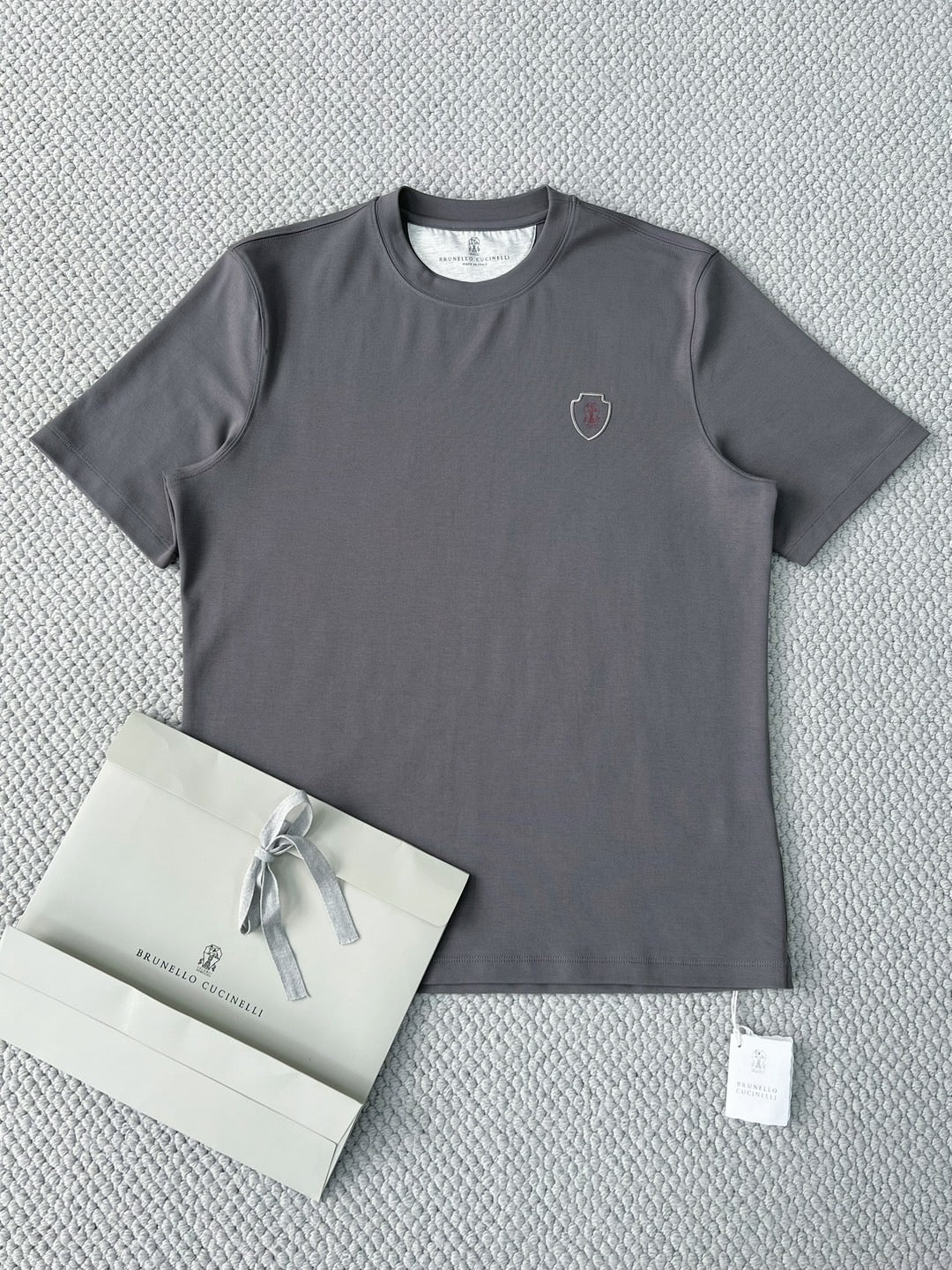 T-shirt de tennis en jersey technique à imprimé logo Brunello Cucinell !
