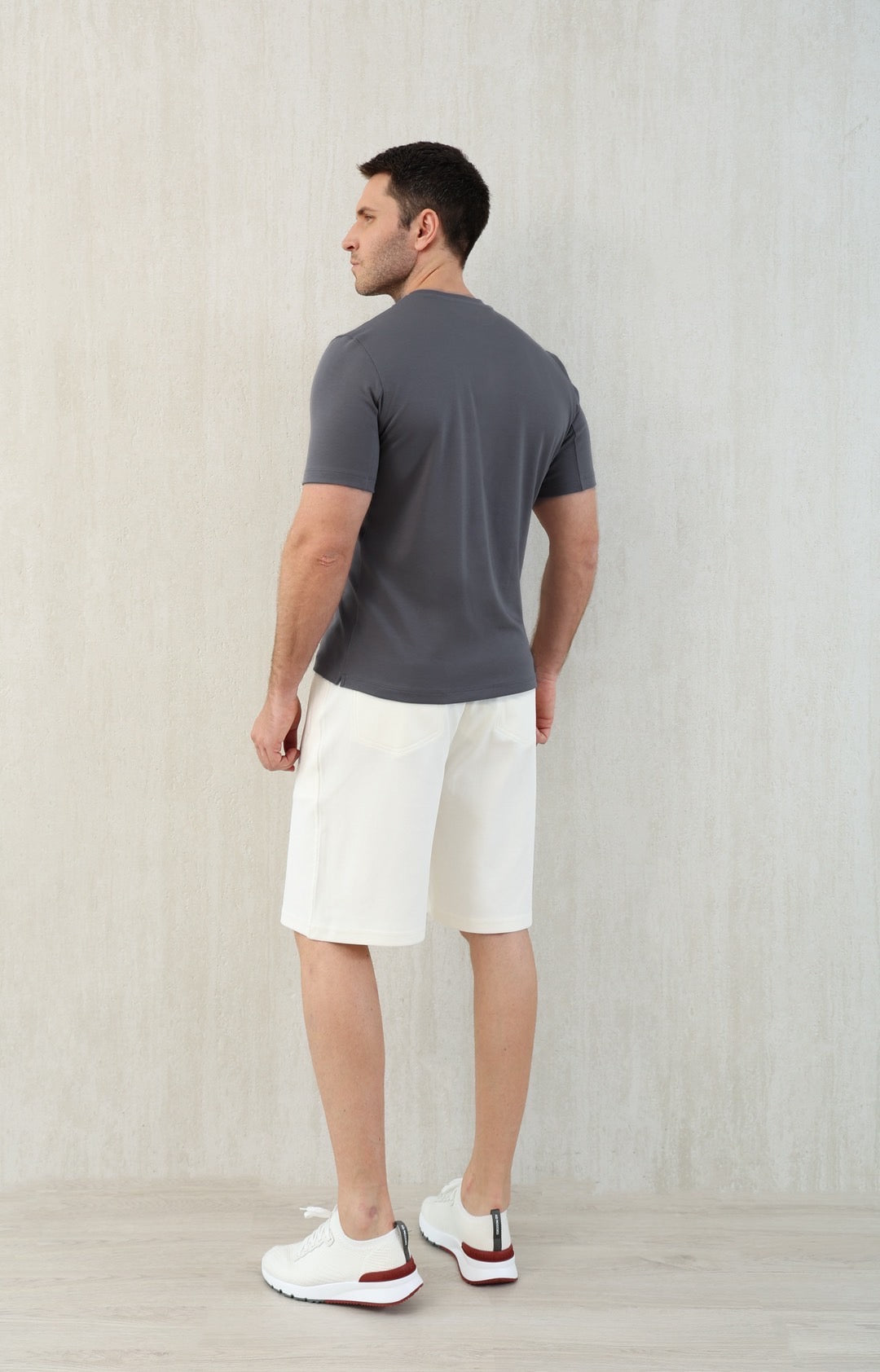 T-shirt de tennis en jersey technique à imprimé logo Brunello Cucinell !