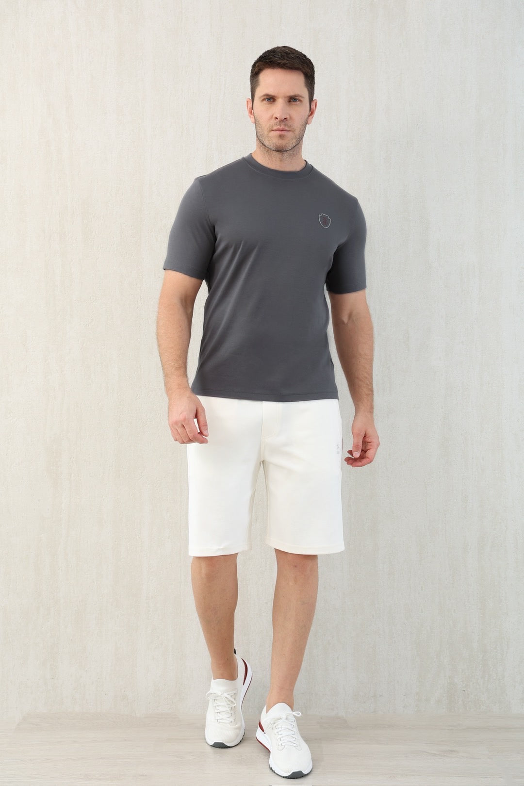 T-shirt de tennis en jersey technique à imprimé logo Brunello Cucinell !