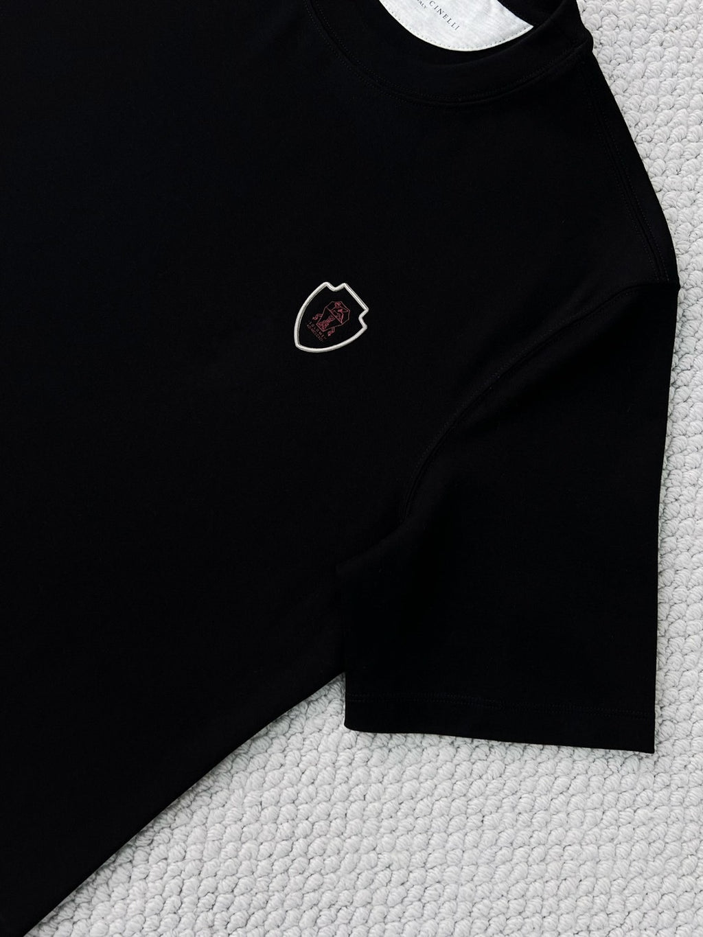 T-shirt de tennis en jersey technique à imprimé logo Brunello Cucinell !