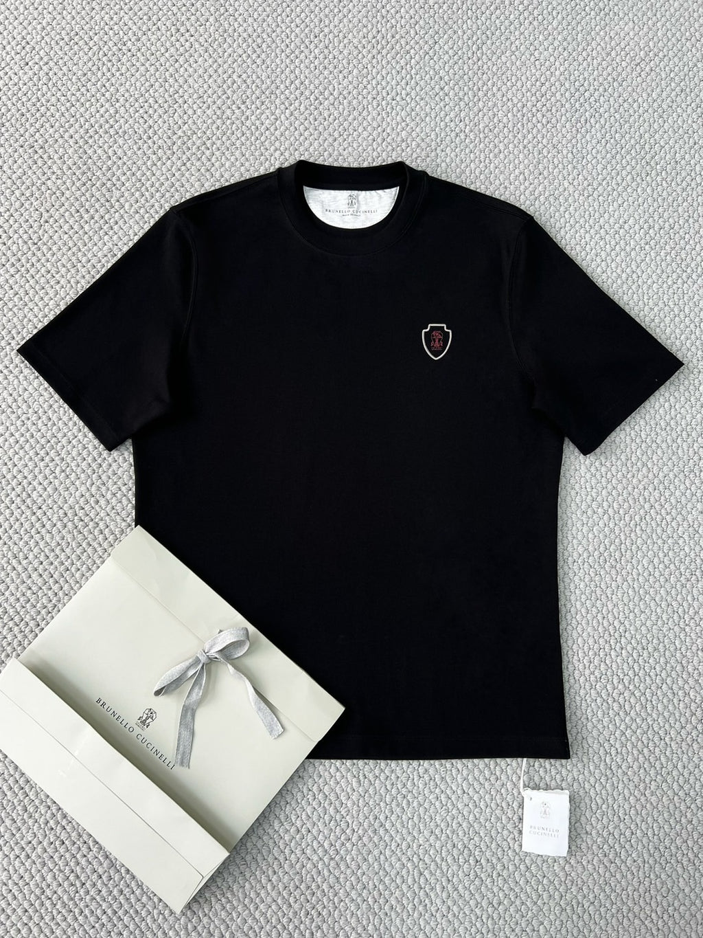 T-shirt de tennis en jersey technique à imprimé logo Brunello Cucinell !