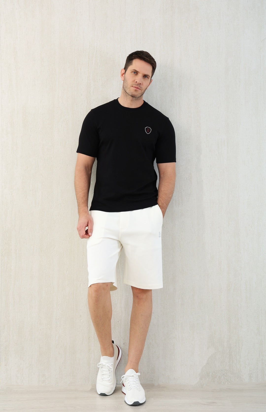 T-shirt de tennis en jersey technique à imprimé logo Brunello Cucinell !