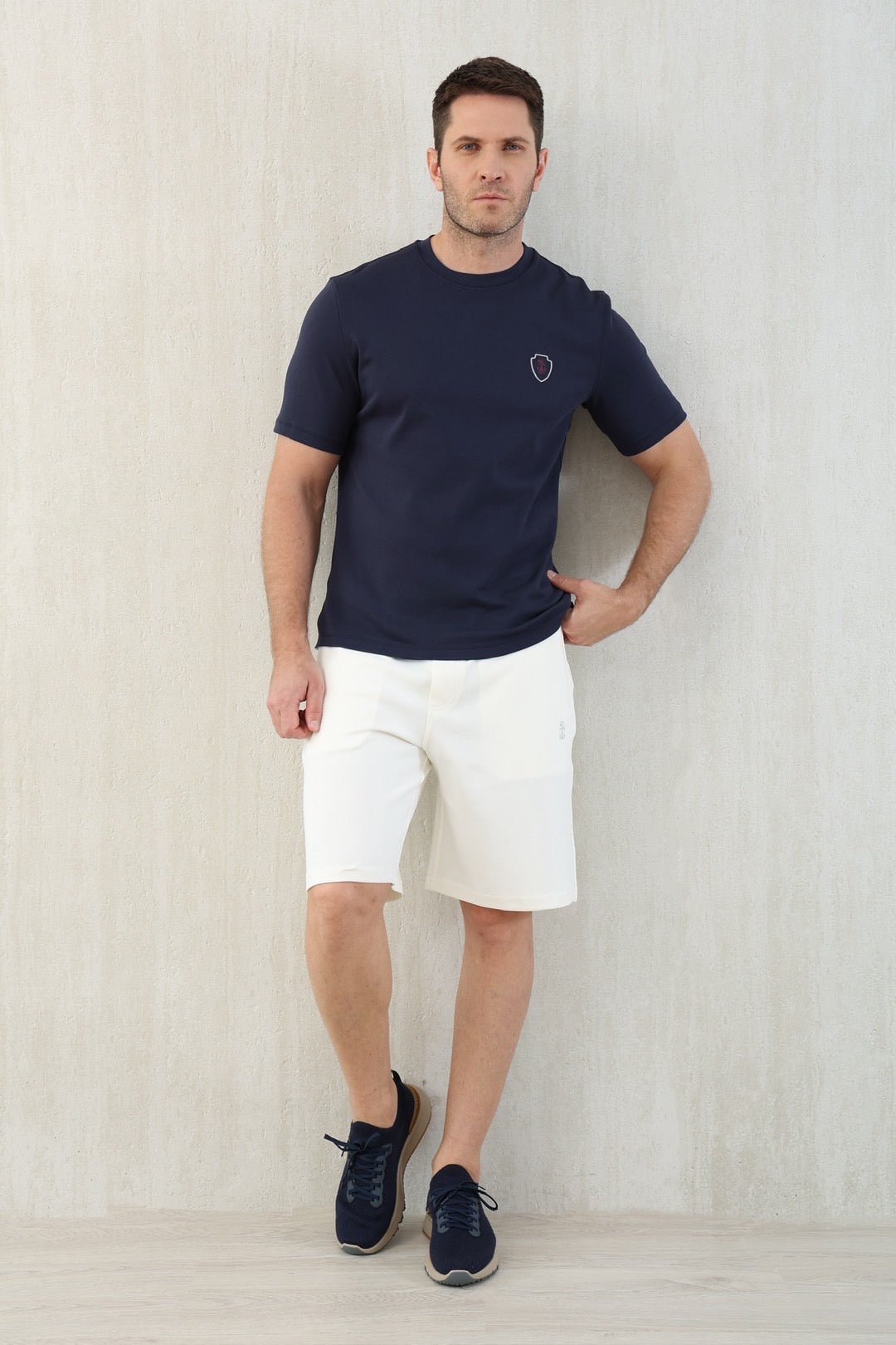 T-shirt de tennis en jersey technique à imprimé logo Brunello Cucinell !