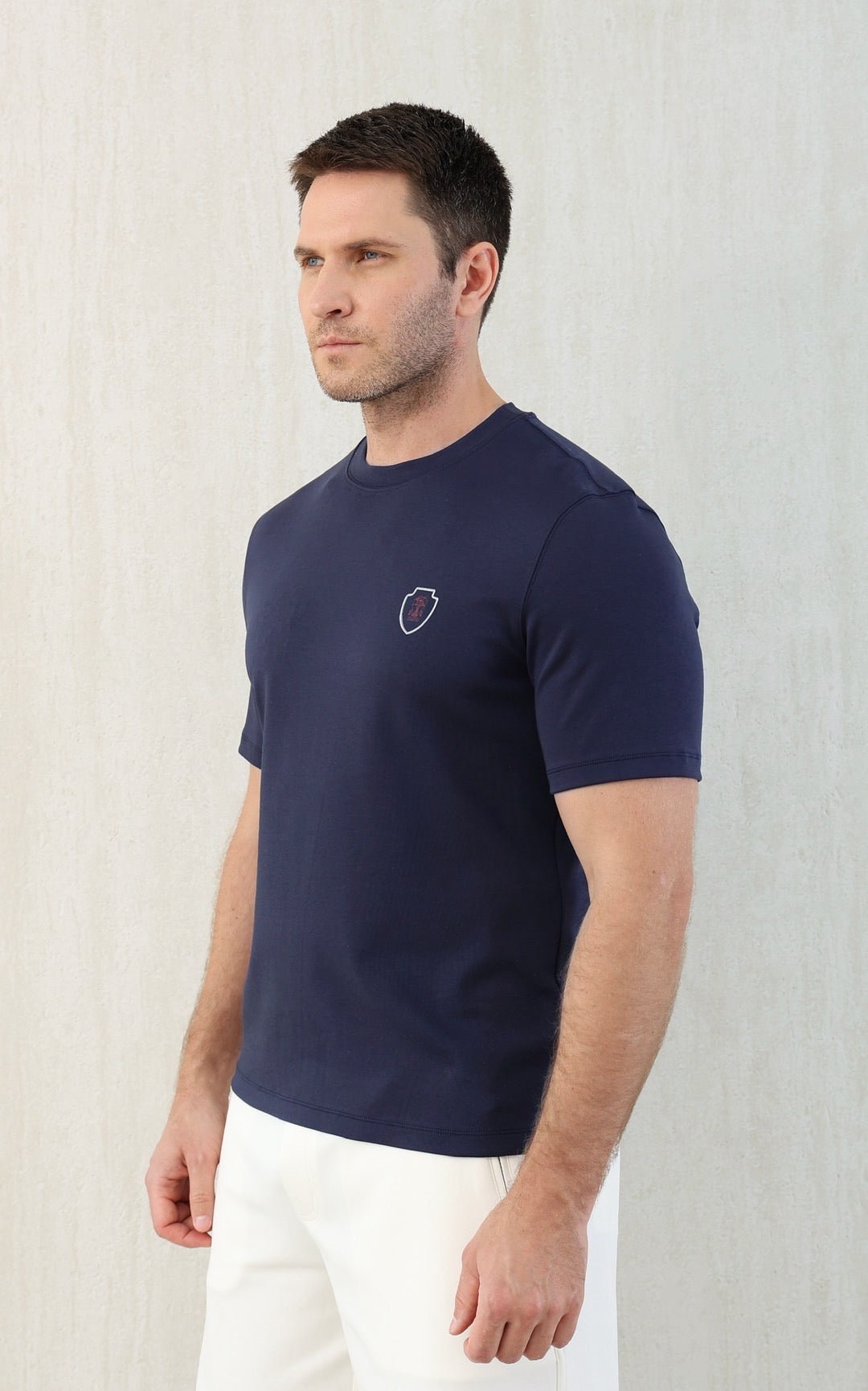 T-shirt de tennis en jersey technique à imprimé logo Brunello Cucinell !