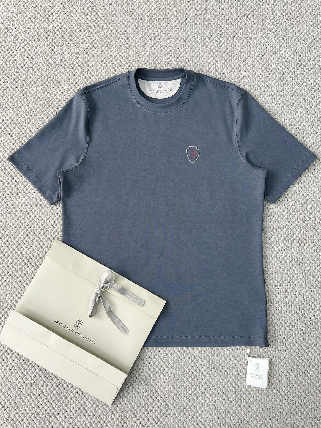 T-shirt de tennis en jersey technique à imprimé logo Brunello Cucinell !