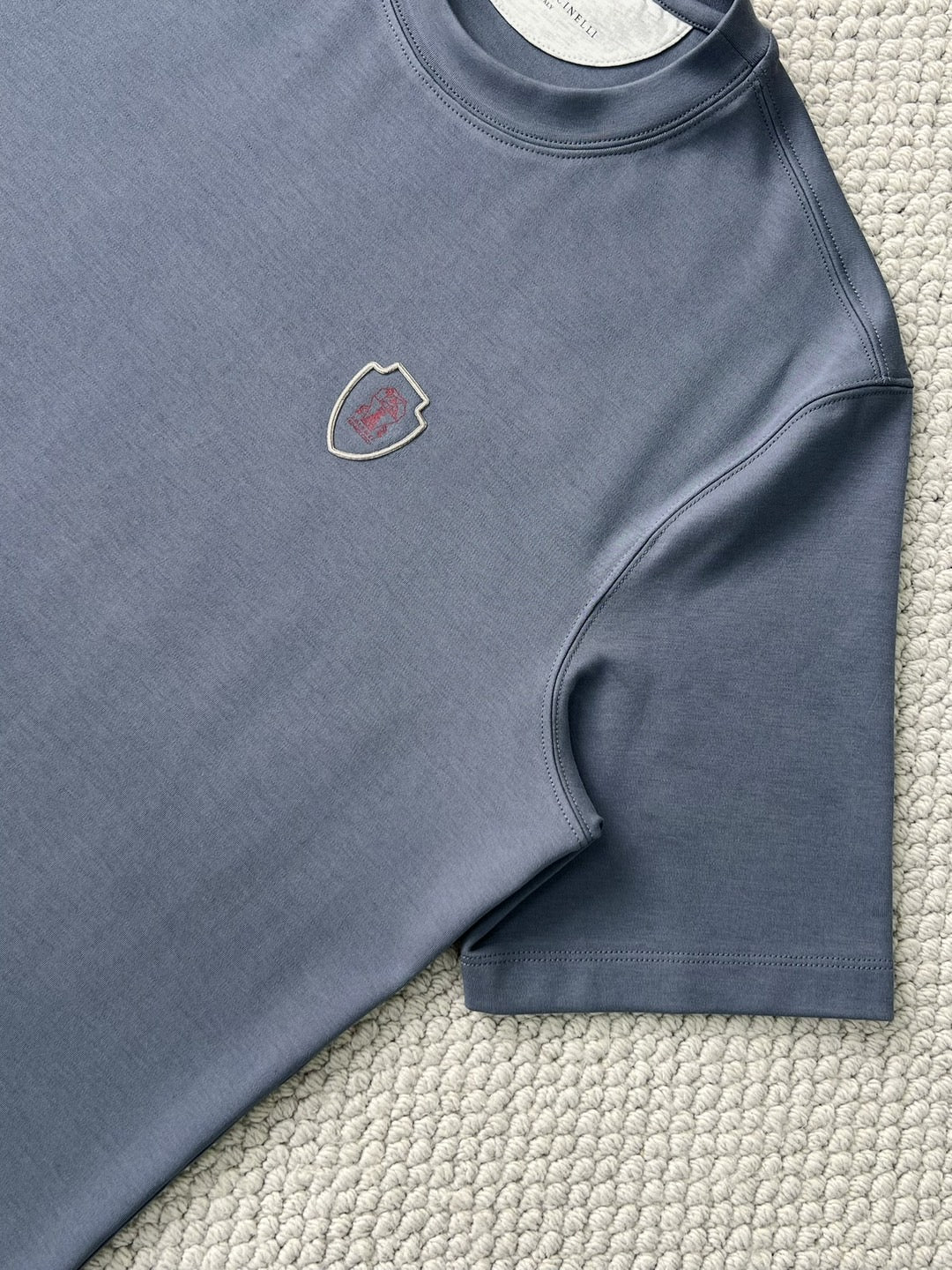 T-shirt de tennis en jersey technique à imprimé logo Brunello Cucinell !