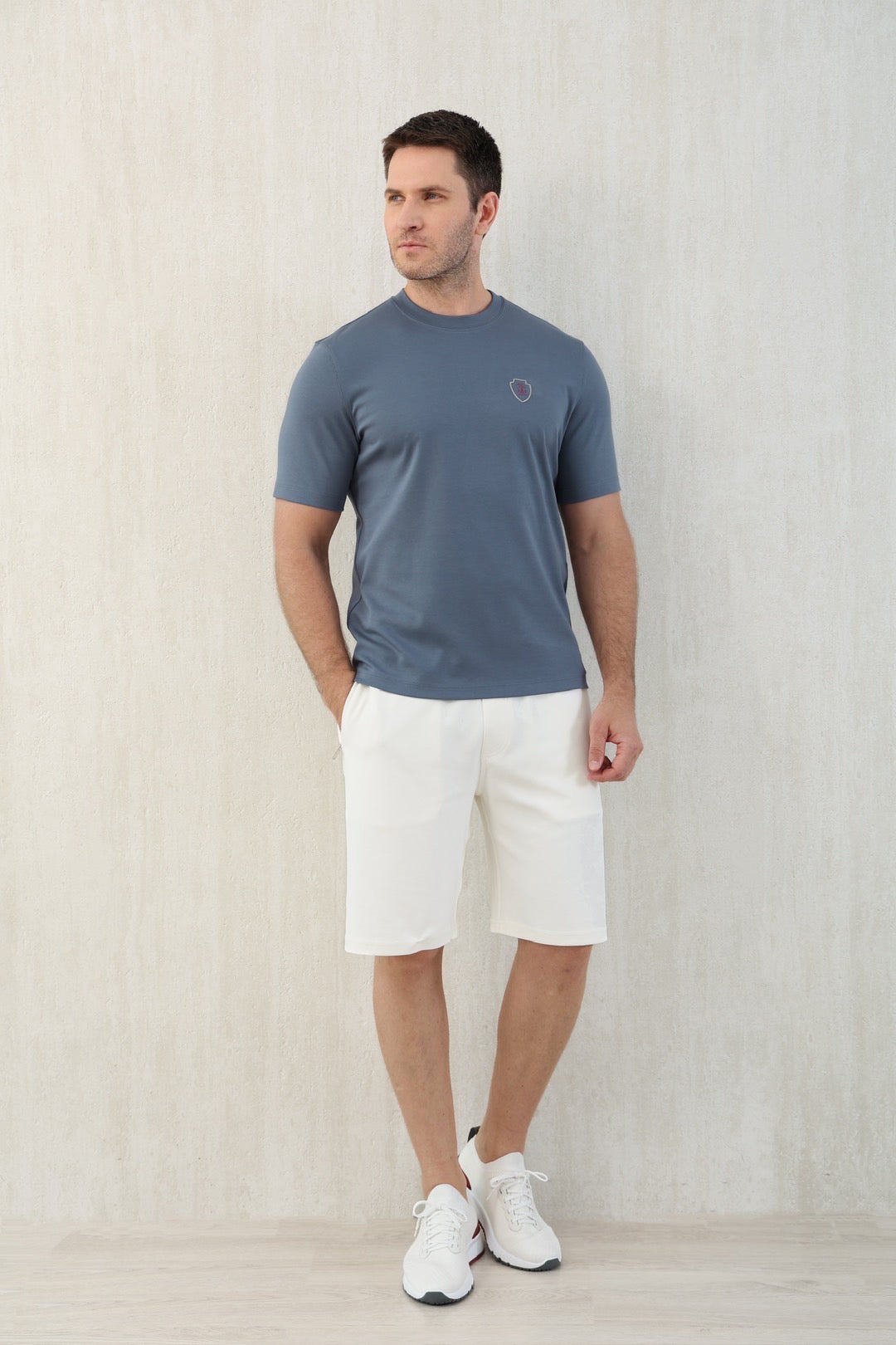 T-shirt de tennis en jersey technique à imprimé logo Brunello Cucinell !