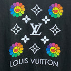 تي شيرت LV قطني بأكمام قصيرة وشعار كلاسيكي